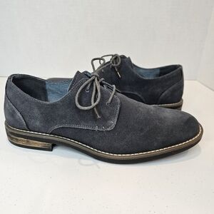 Bruno Marc Suede Shoes Men's Size 9 Grey Office Buisness Lace Up Casual